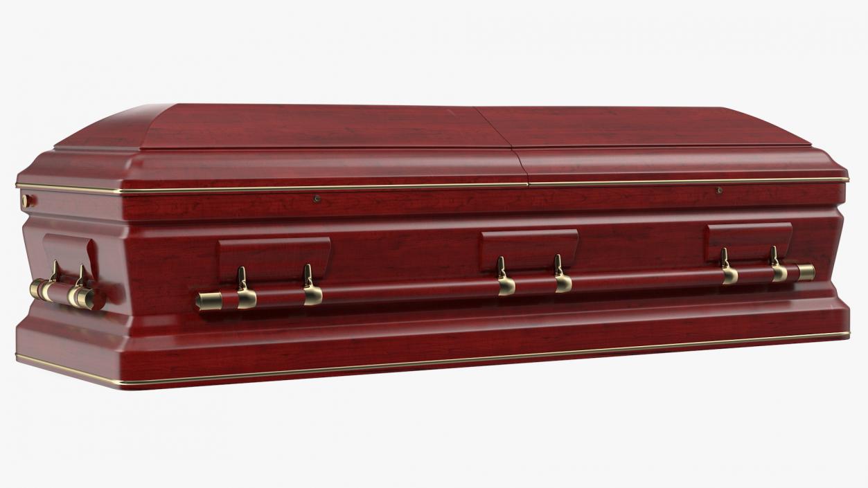 3D Classic Design Wooden Funeral Casket