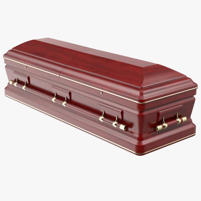 3D Classic Design Wooden Funeral Casket