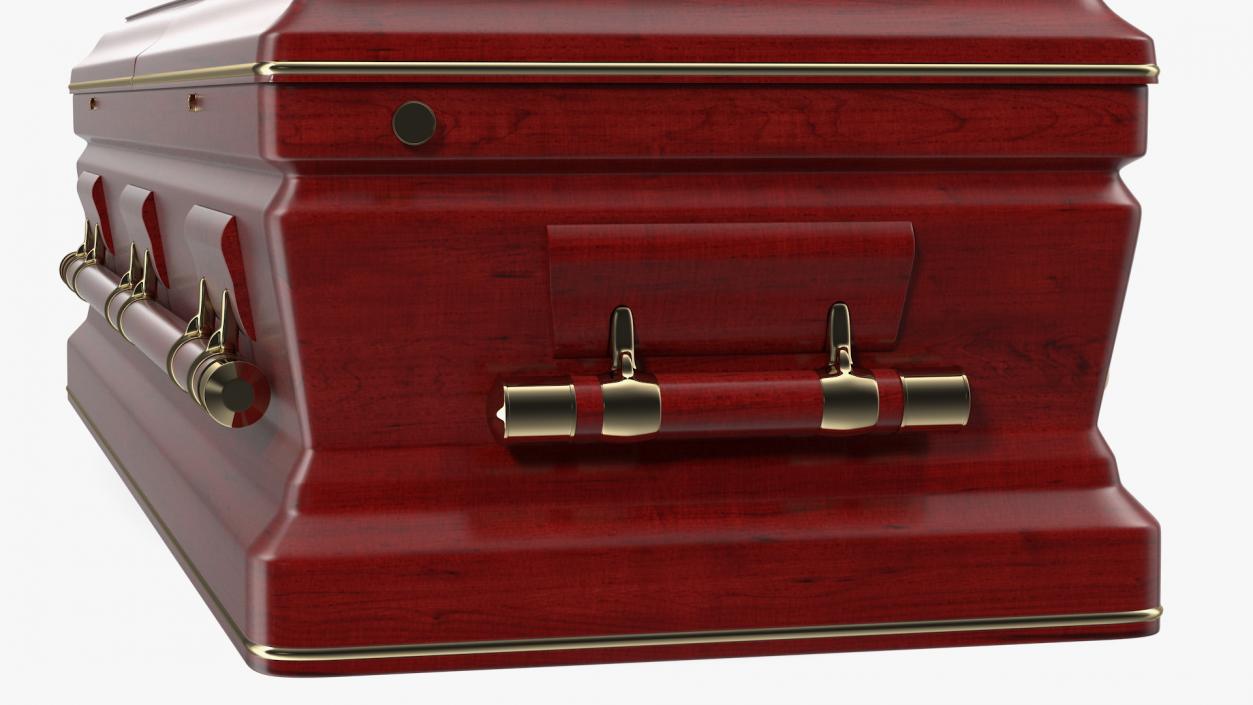 3D Classic Design Wooden Funeral Casket