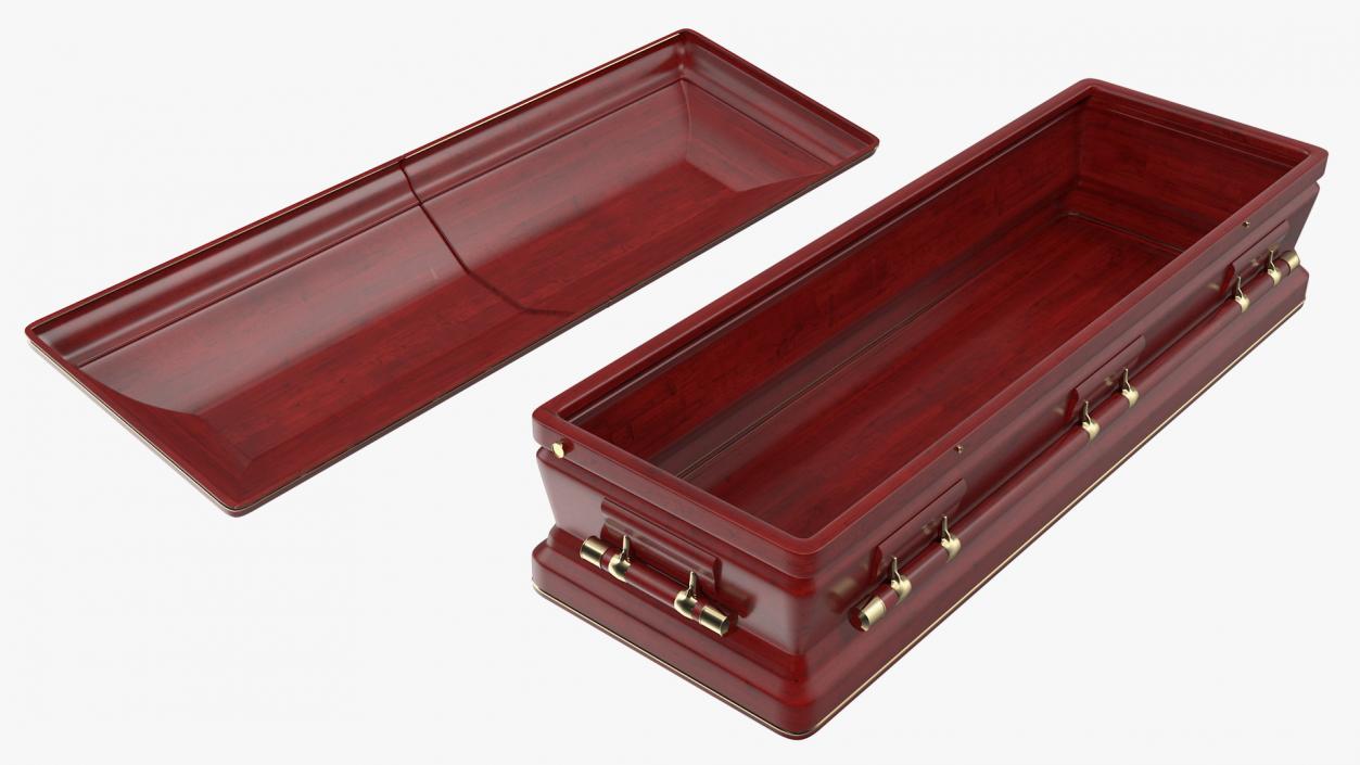 3D Classic Design Wooden Funeral Casket