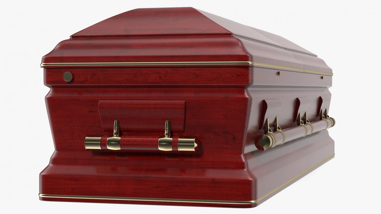 3D Classic Design Wooden Funeral Casket