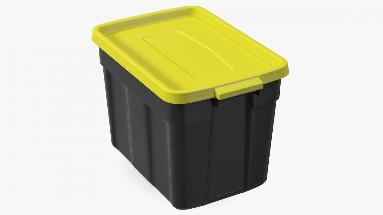 3D Rugged Storage Tote with Lid 18 Gallon model