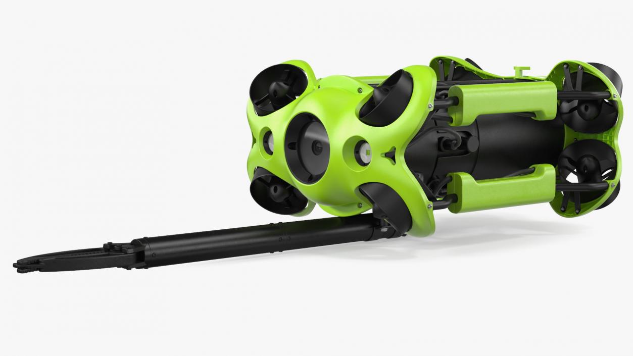 3D Professional Underwater Drone with Robotic Arm Rigged model