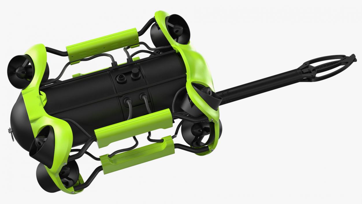 3D Professional Underwater Drone with Robotic Arm Rigged model