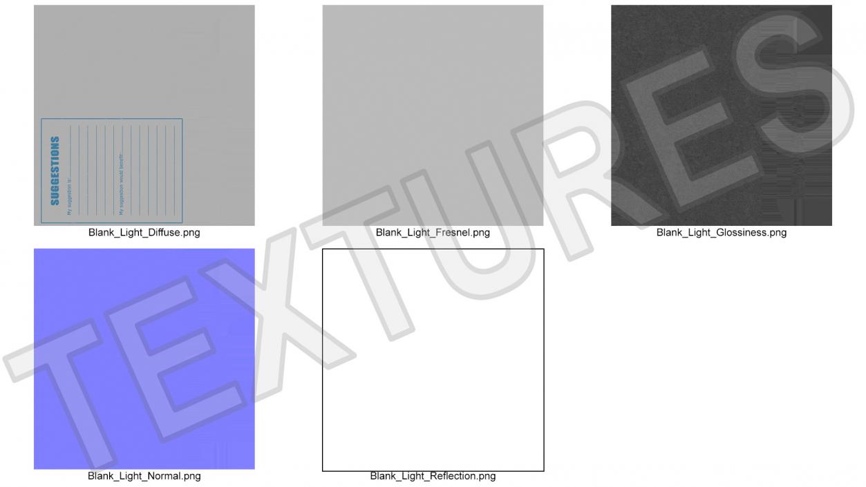 3D Blank Suggestions Form Light Blue model