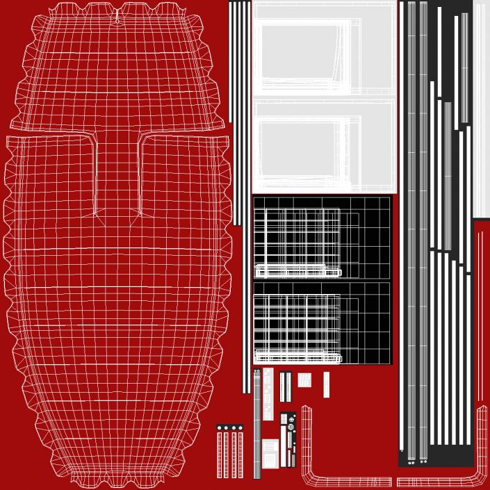 3D Pleasure Boat with Canvas Enclosures