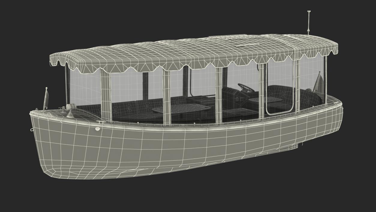 3D Pleasure Boat with Canvas Enclosures