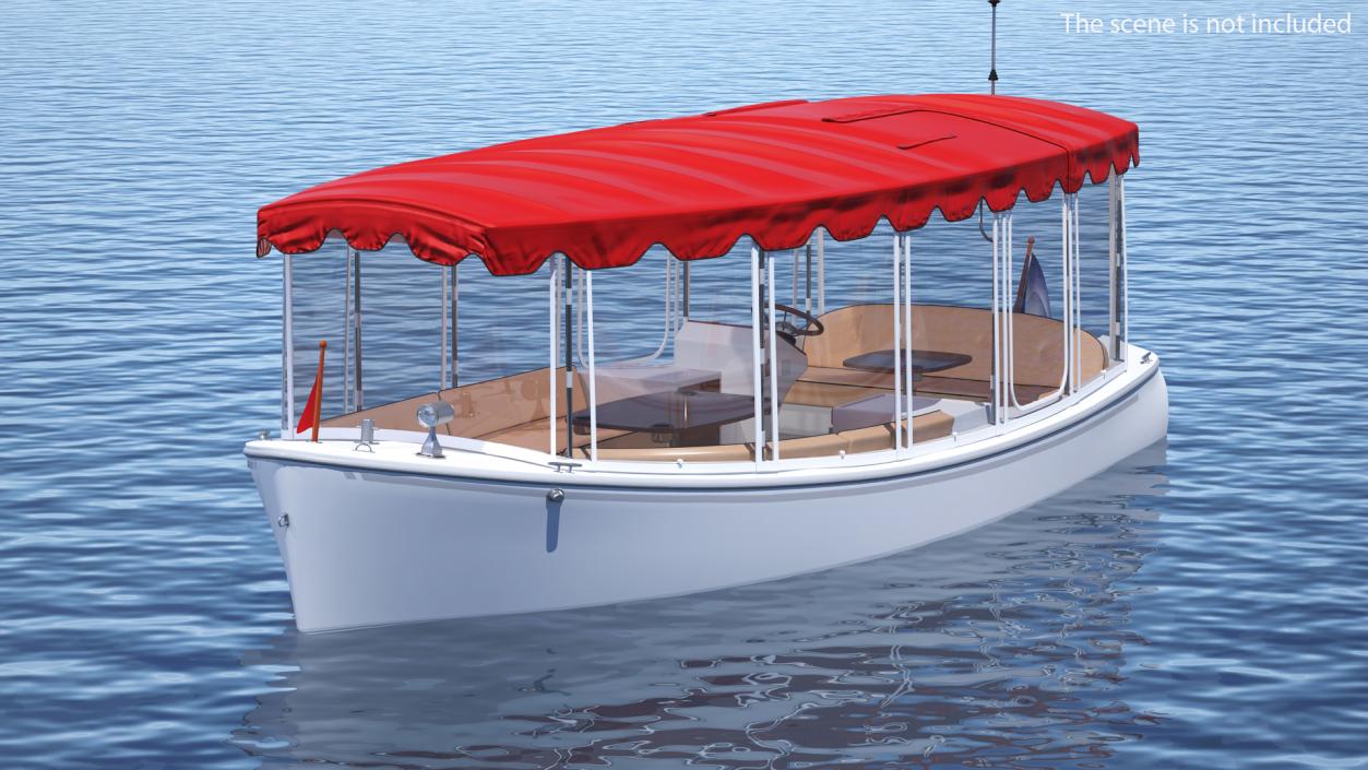 3D Pleasure Boat with Canvas Enclosures