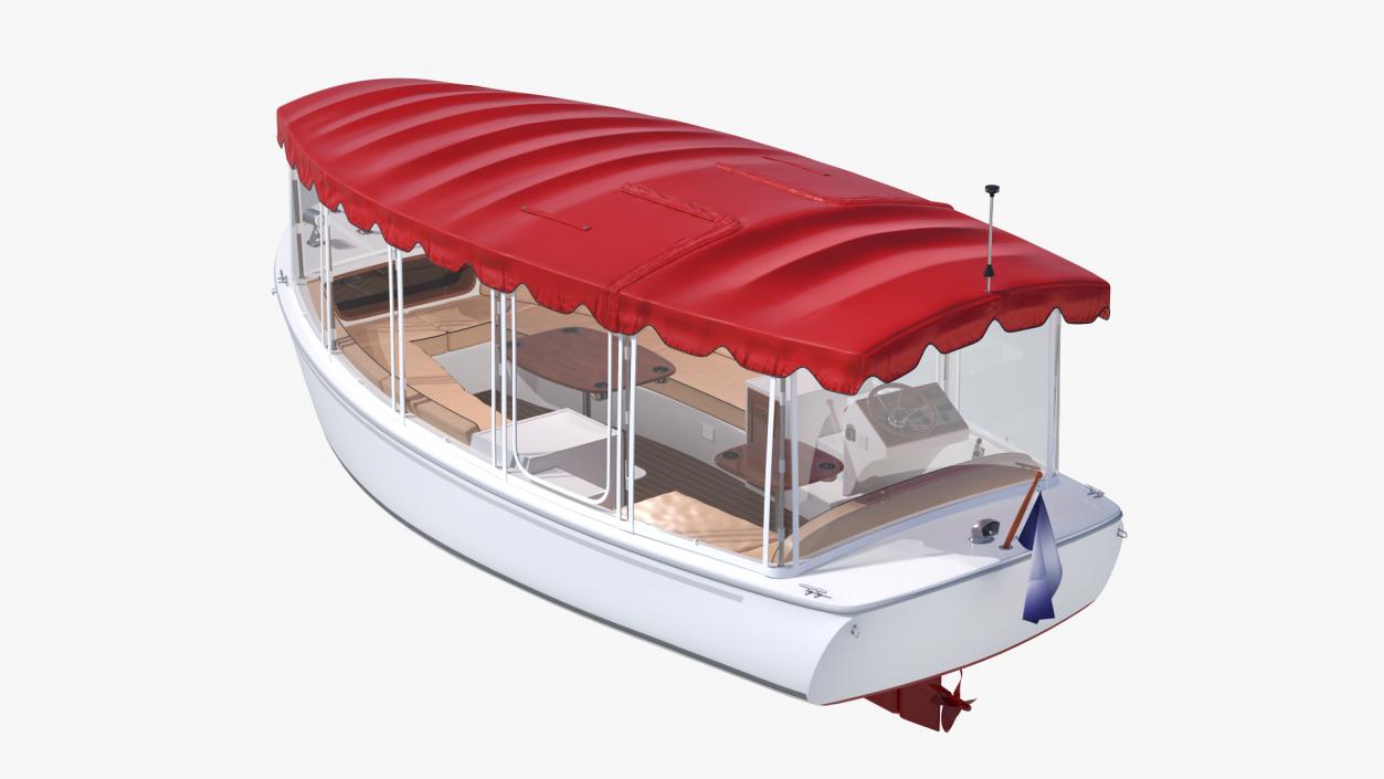 3D Pleasure Boat with Canvas Enclosures