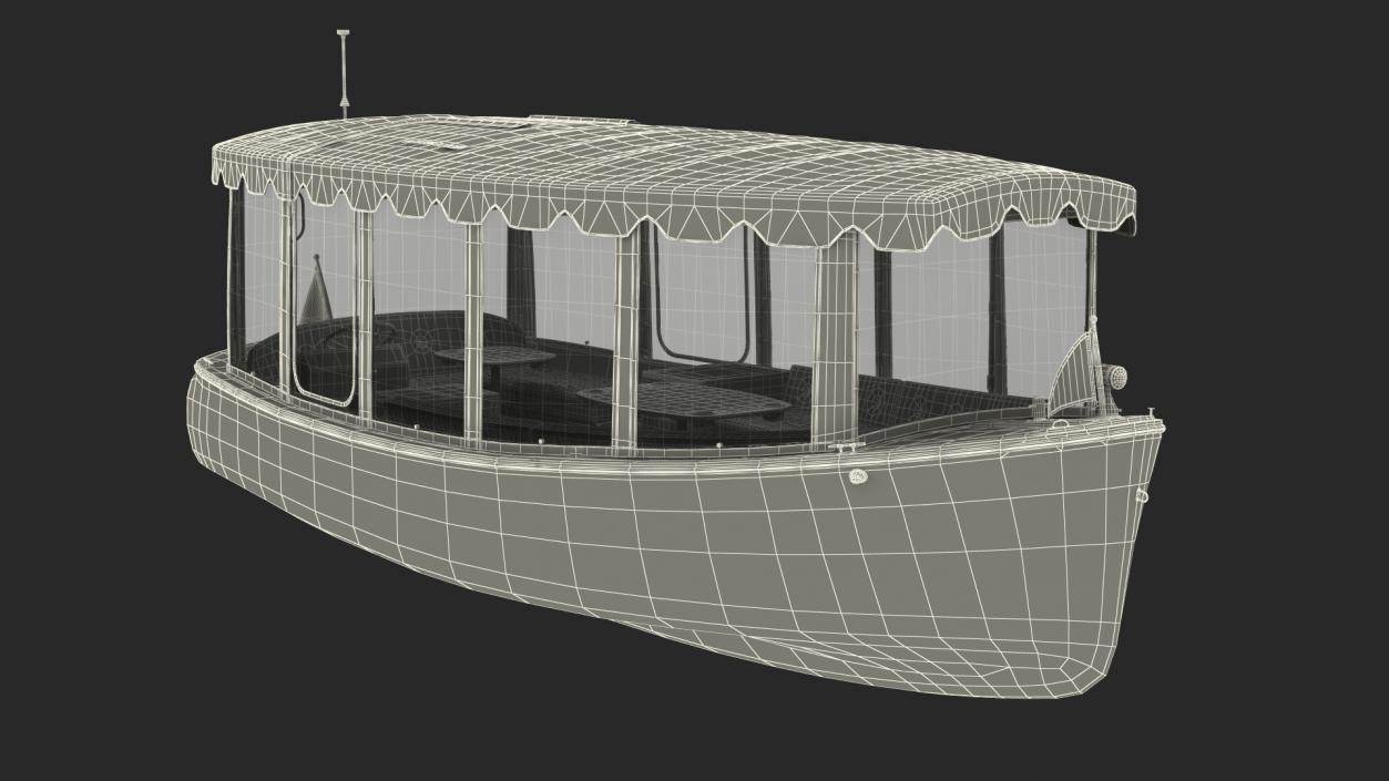 3D Pleasure Boat with Canvas Enclosures