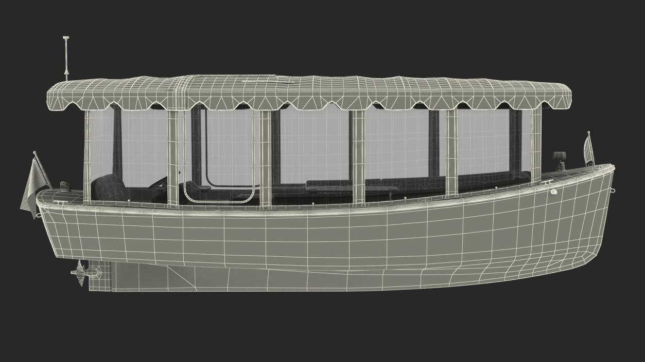 3D Pleasure Boat with Canvas Enclosures