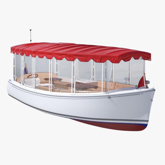 3D Pleasure Boat with Canvas Enclosures