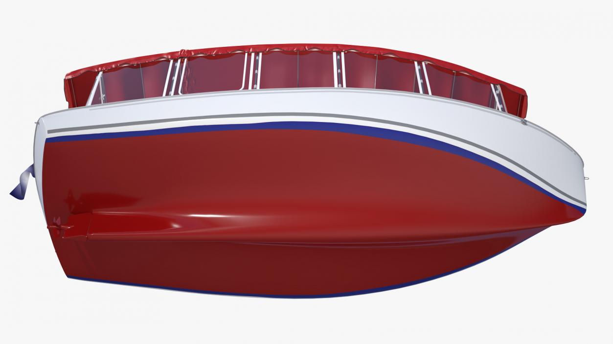 3D Pleasure Boat with Canvas Enclosures