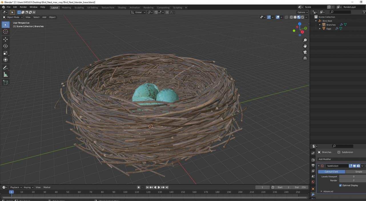 Bird Nest 3D model