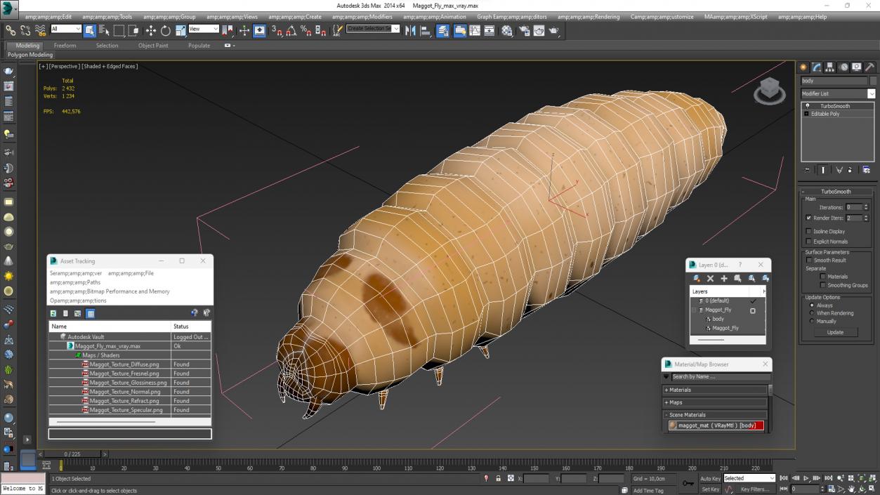 3D model Maggot Fly