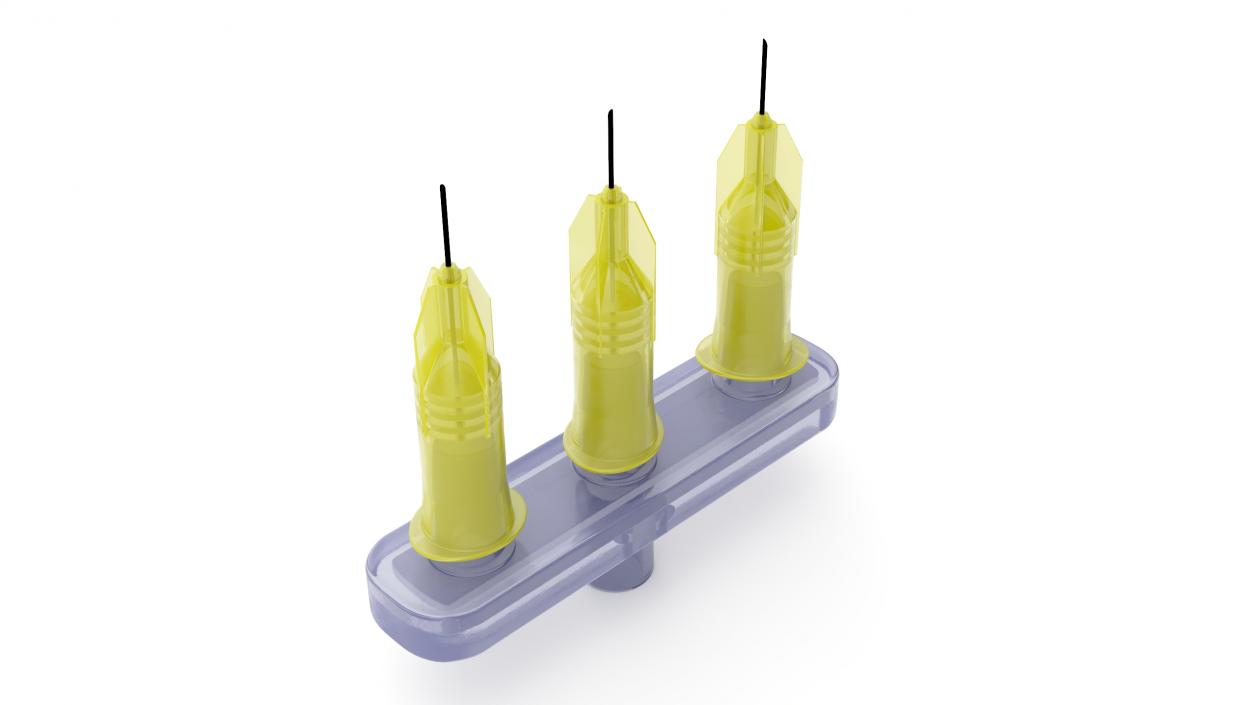 Multi Injector 3 Needles Straight Yellow 2 3D