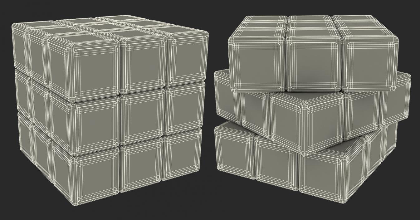 3D Rubiks Cubes Collection model