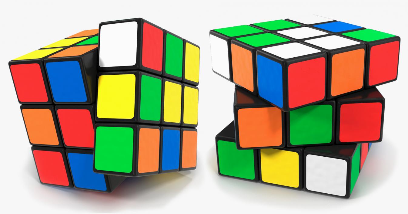 3D Rubiks Cubes Collection model