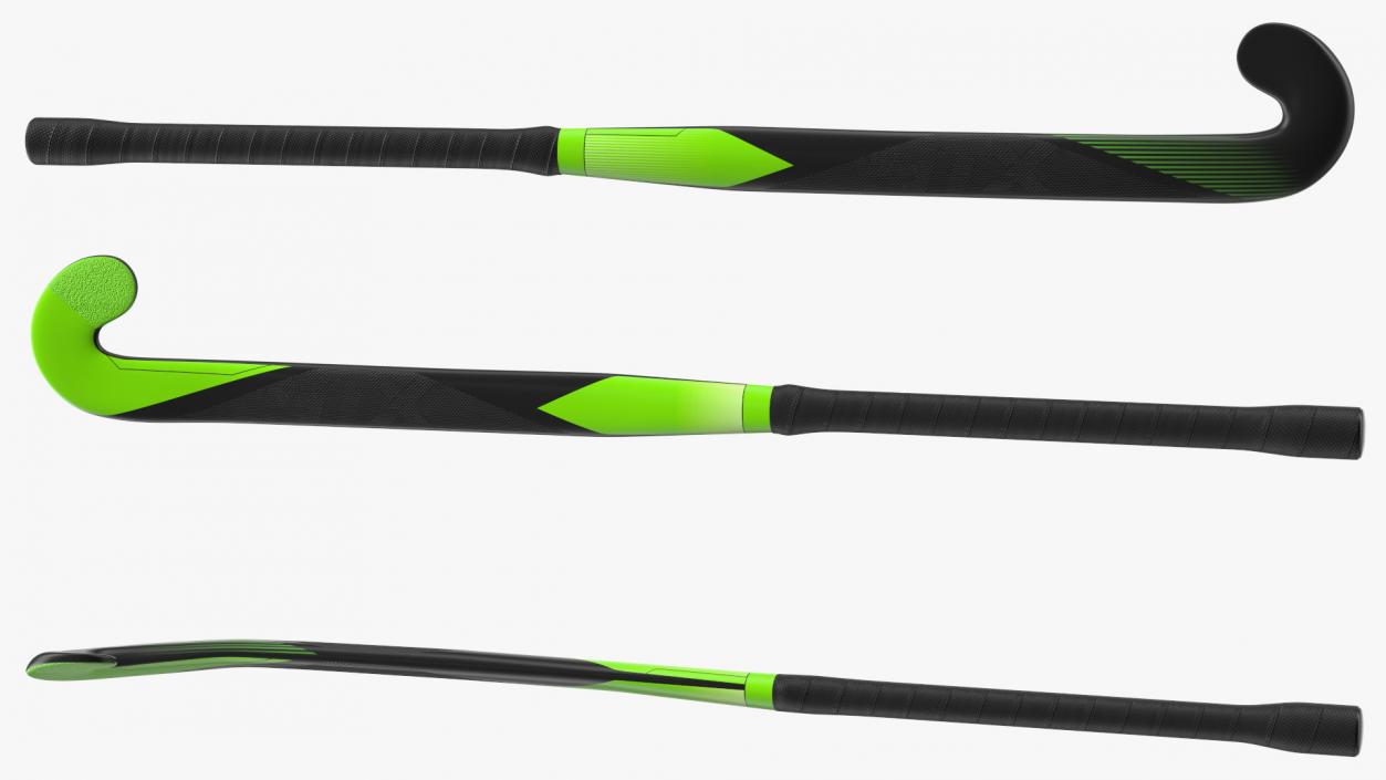 Field Hockey Stick Green 3D model