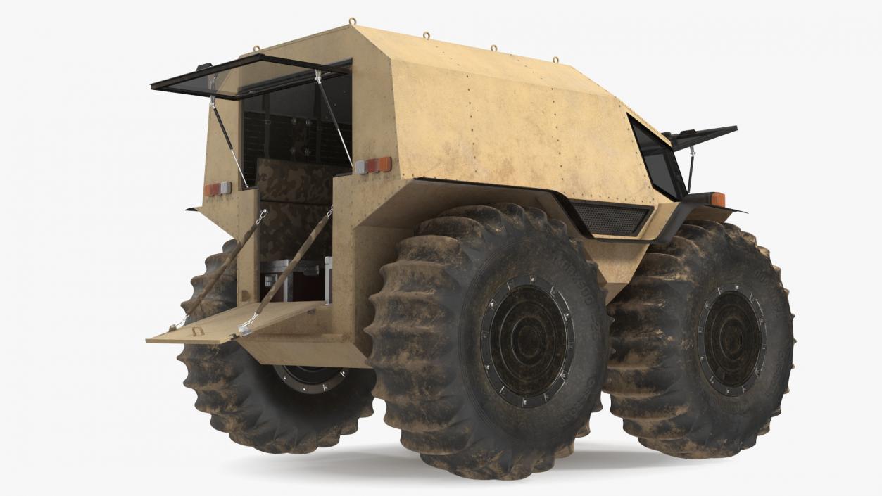 3D model Dirt Off Road Sherp ATV Rigged