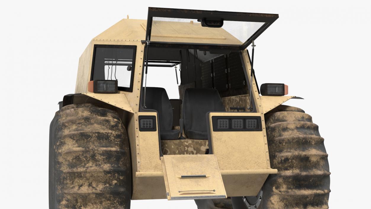 3D model Dirt Off Road Sherp ATV Rigged