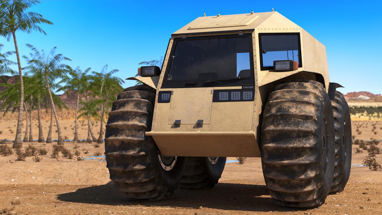 3D model Dirt Off Road Sherp ATV Rigged