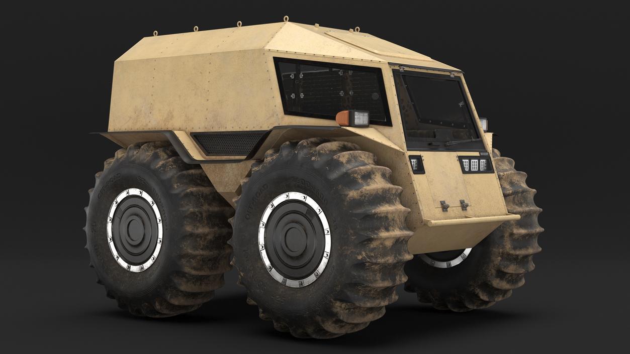 3D model Dirt Off Road Sherp ATV Rigged