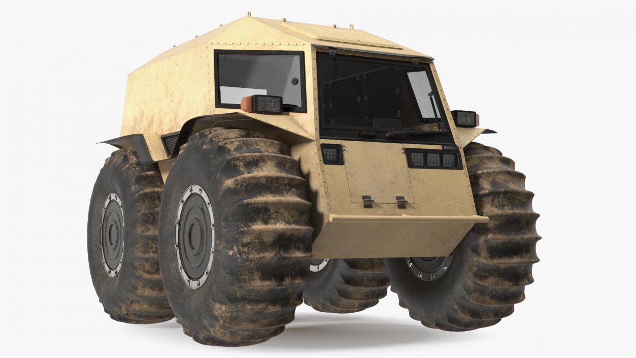 3D model Dirt Off Road Sherp ATV Rigged