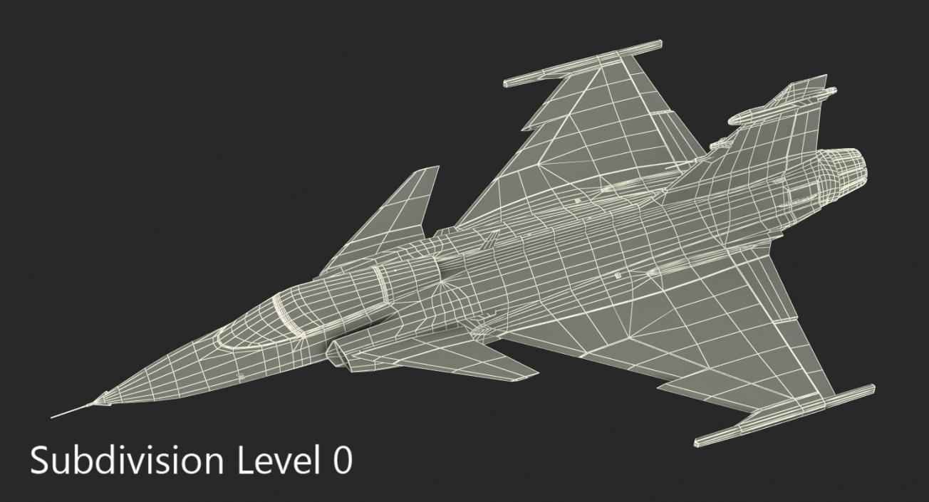 3D model Saab JAS 39 Gripen Rigged