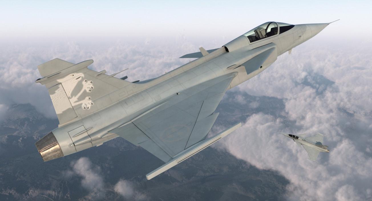 3D model Saab JAS 39 Gripen Rigged