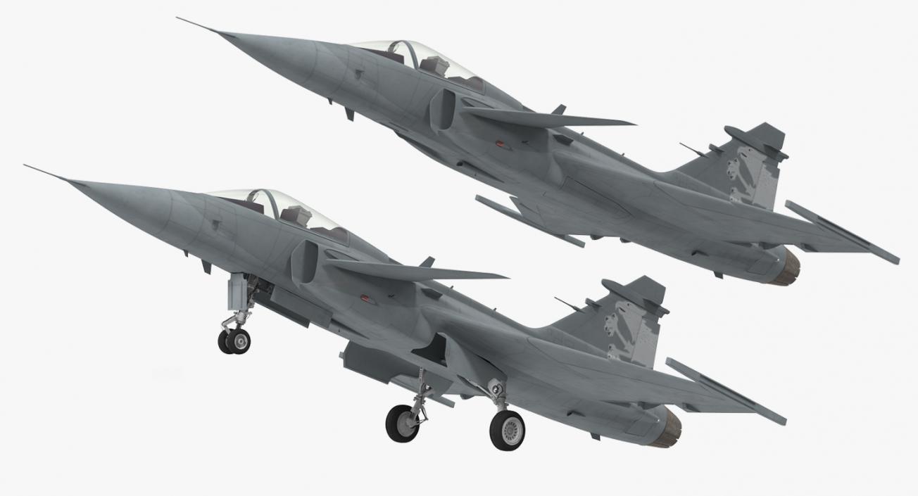 3D model Saab JAS 39 Gripen Rigged