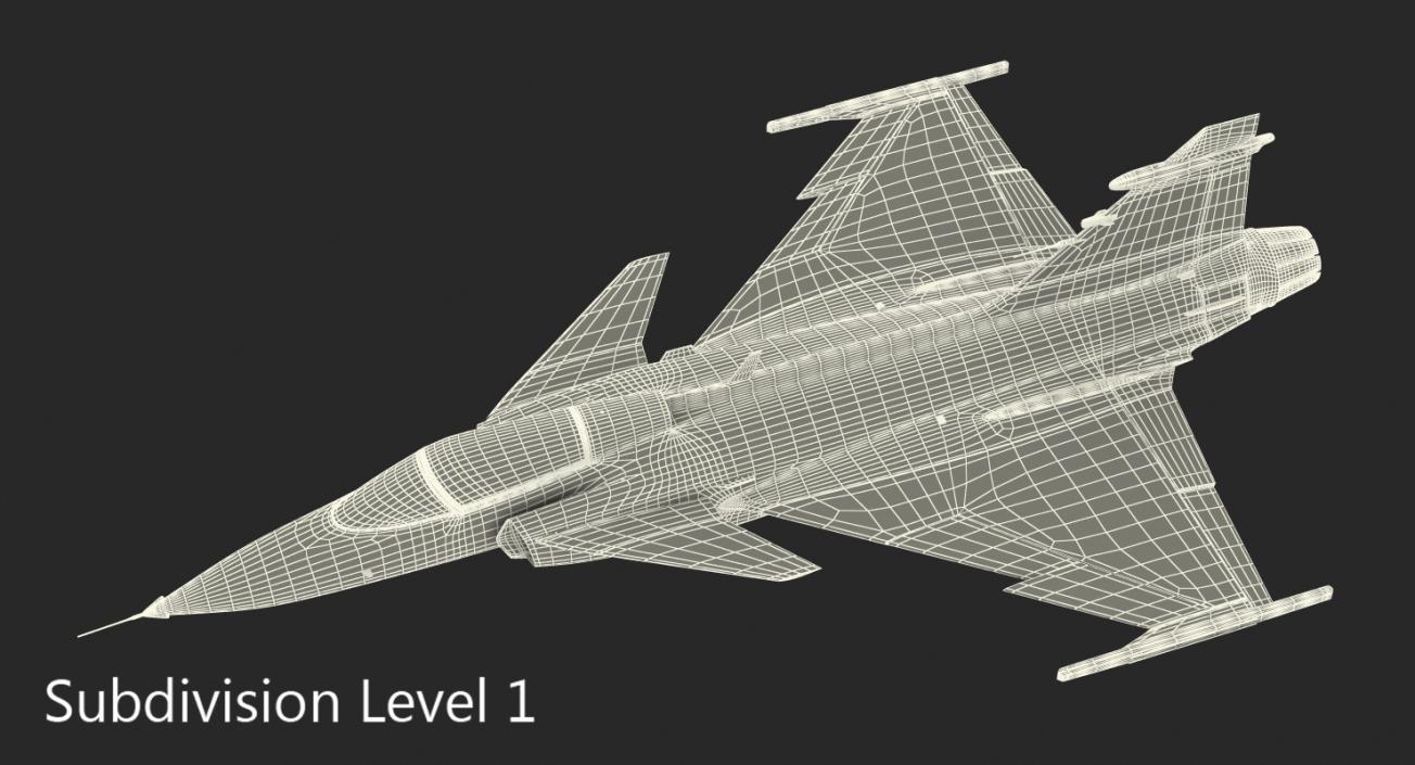 3D model Saab JAS 39 Gripen Rigged