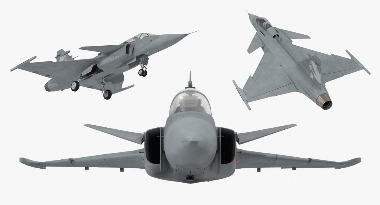 3D model Saab JAS 39 Gripen Rigged