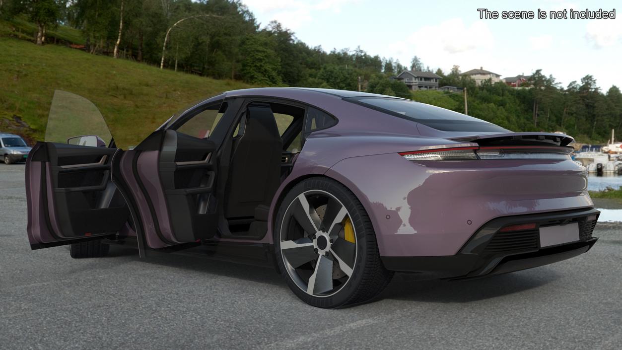 3D Electric Sports Car Sedan Lilac