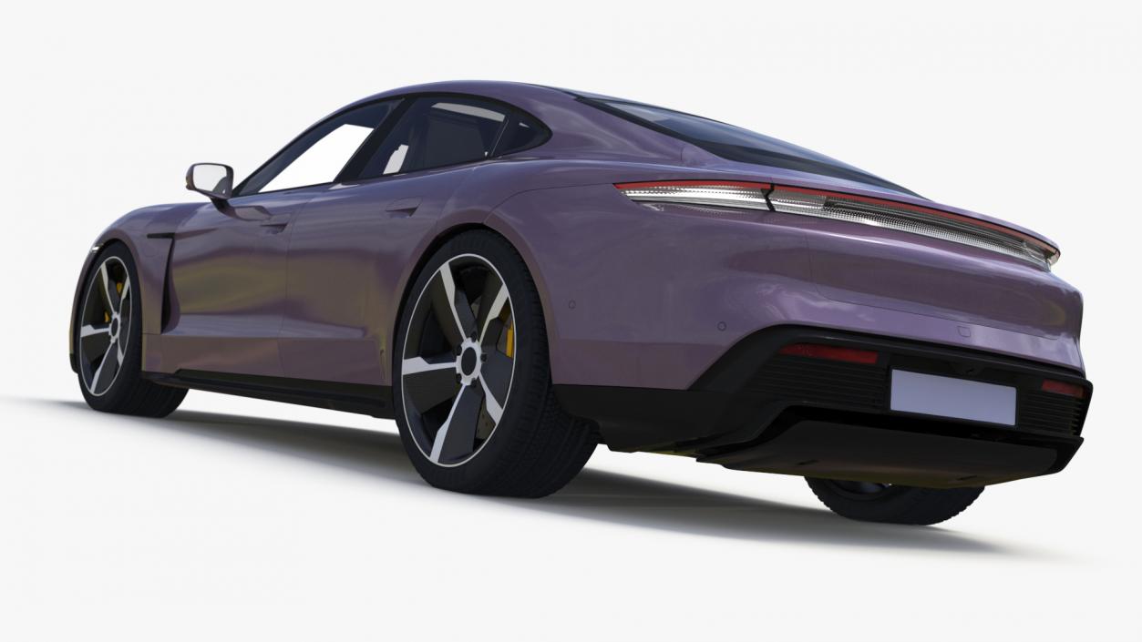 3D Electric Sports Car Sedan Lilac