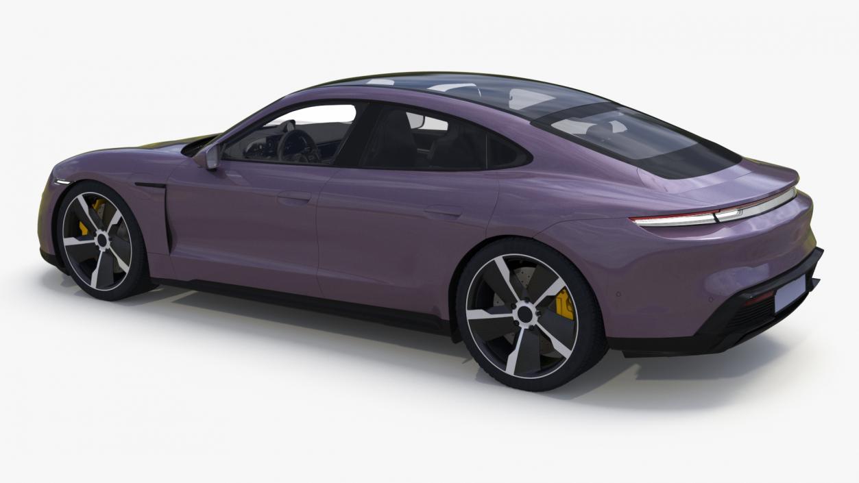 3D Electric Sports Car Sedan Lilac