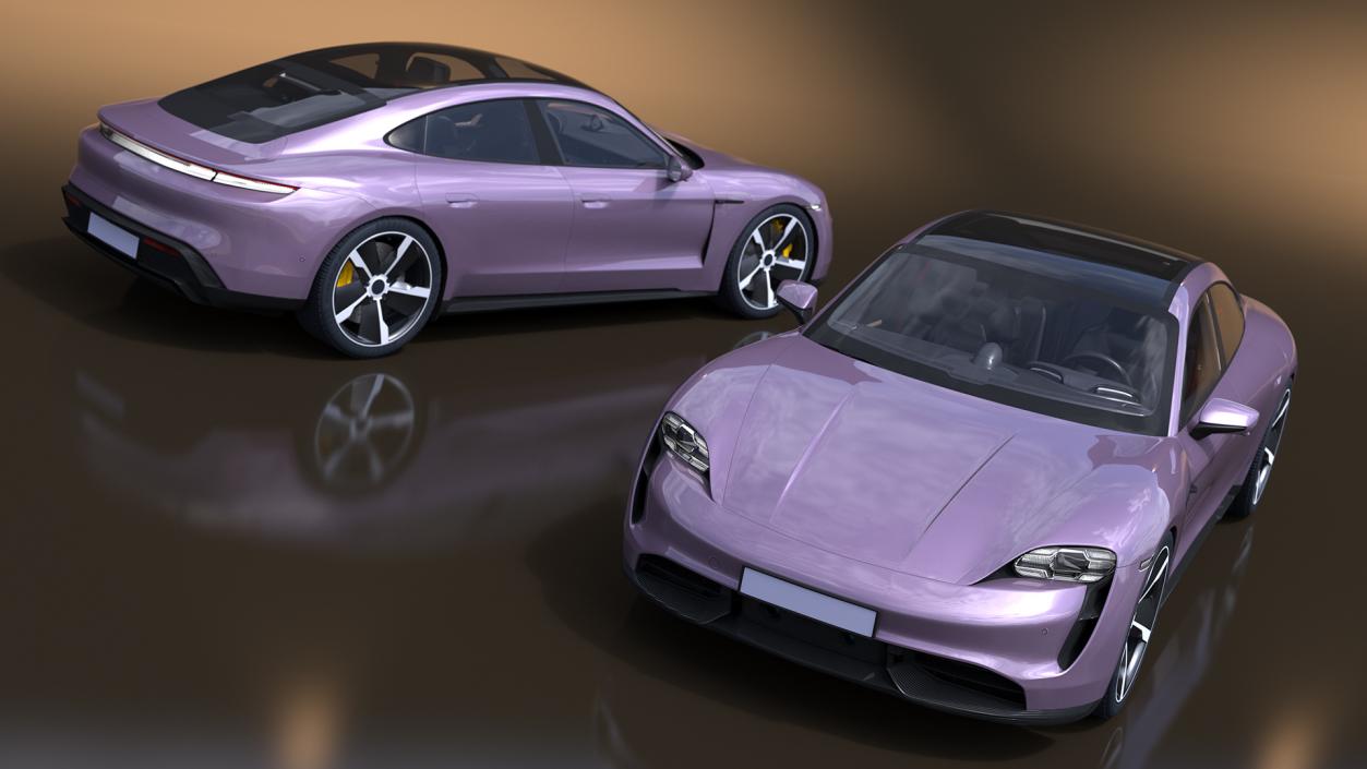 3D Electric Sports Car Sedan Lilac