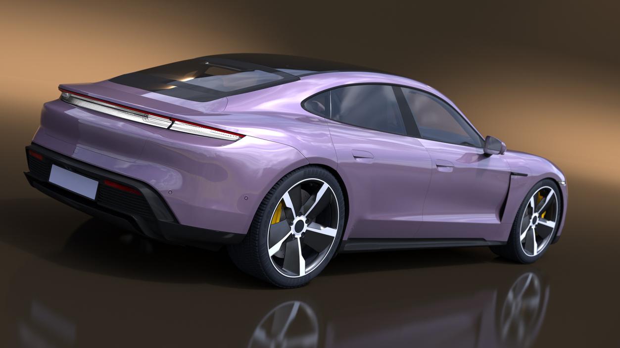 3D Electric Sports Car Sedan Lilac