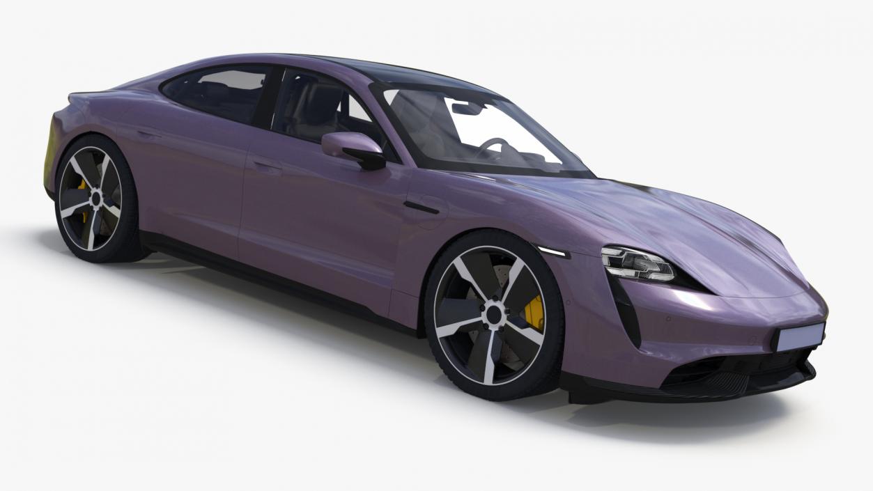 3D Electric Sports Car Sedan Lilac