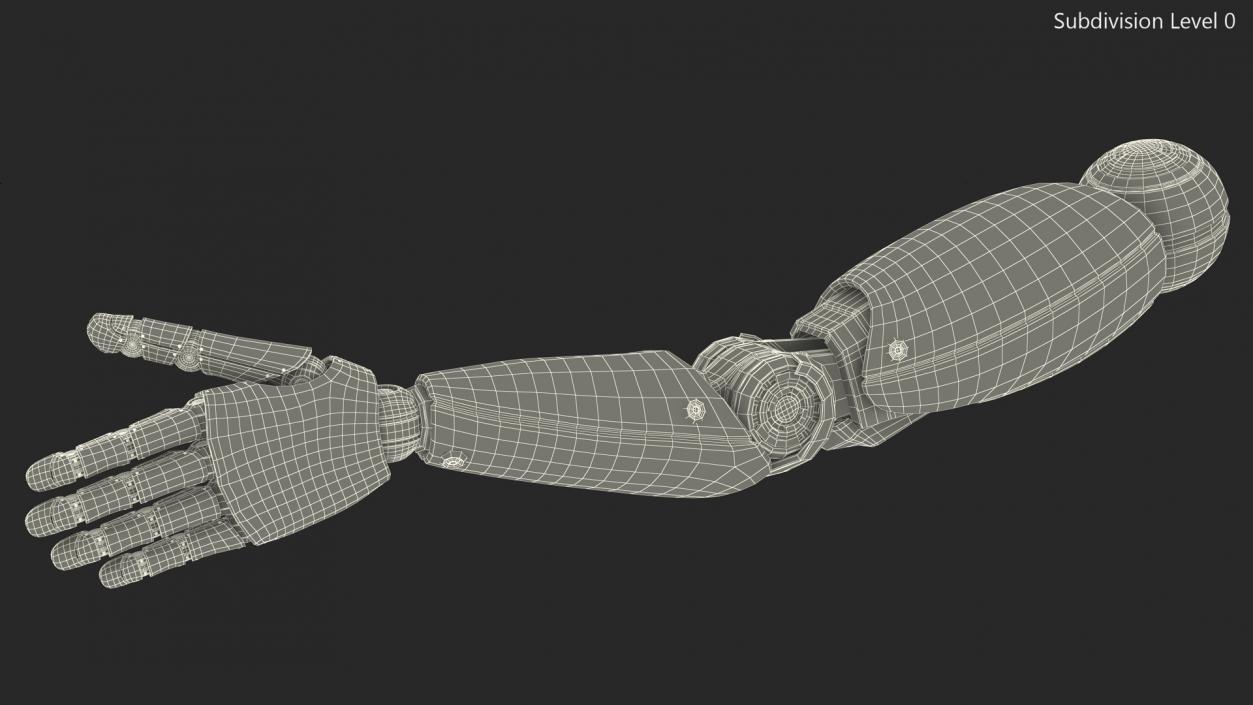 3D Sci Fi Robot Arm Rigged model