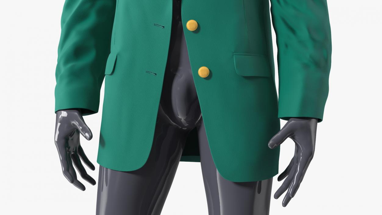 3D Golf Masters Green Jacket on Mannequin model