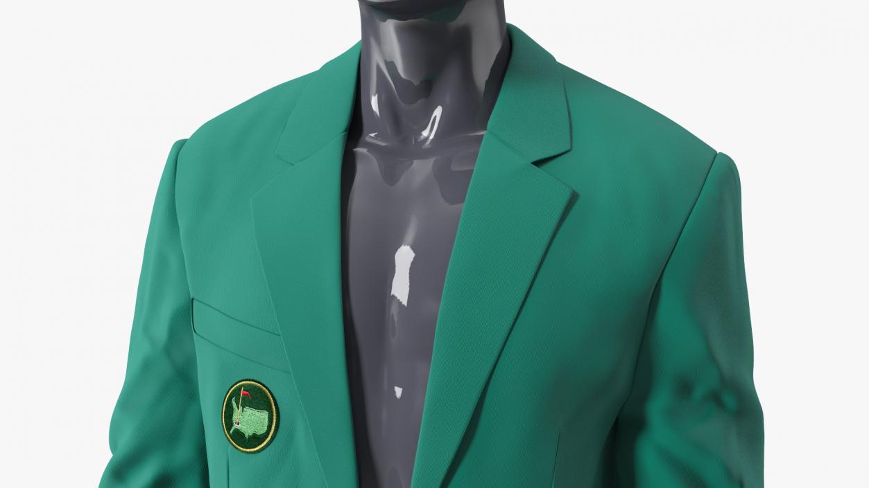 3D Golf Masters Green Jacket on Mannequin model