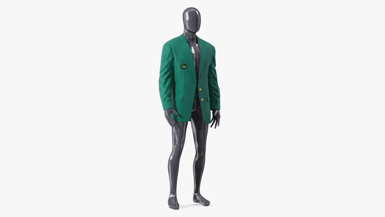 3D Golf Masters Green Jacket on Mannequin model