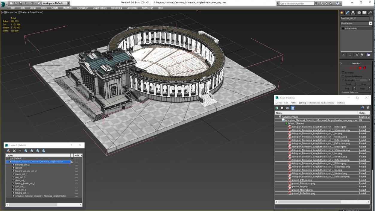 Arlington National Cemetery Memorial Amphitheater 3D model