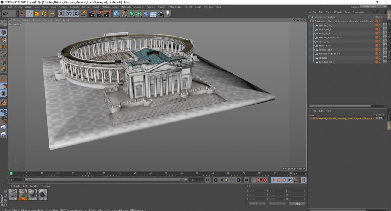 Arlington National Cemetery Memorial Amphitheater 3D model