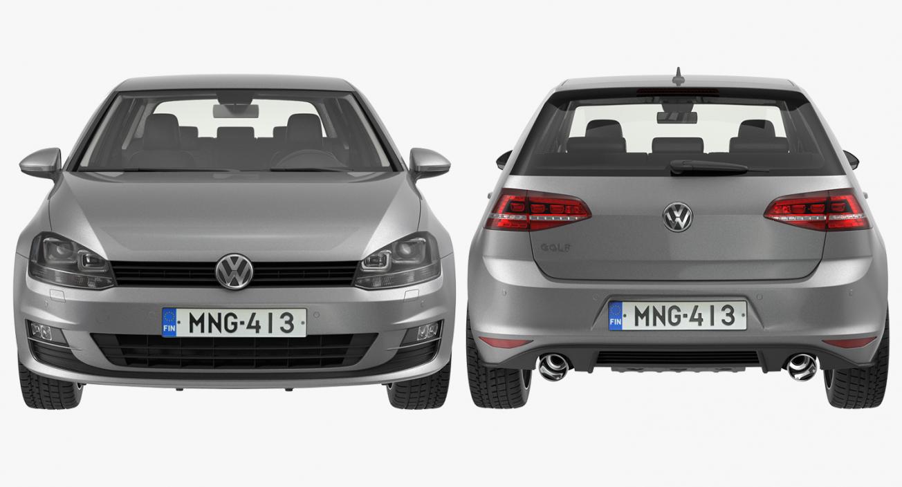 3D model Volkswagen Golf 2017