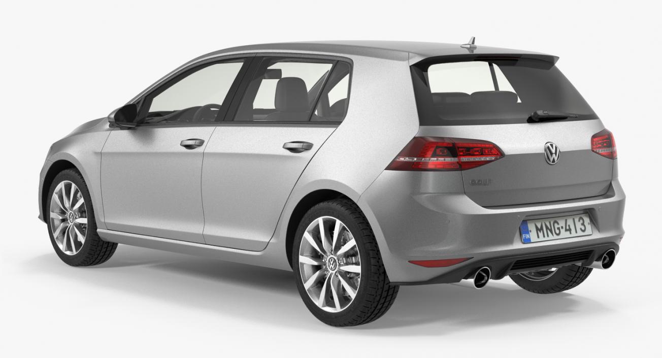 3D model Volkswagen Golf 2017