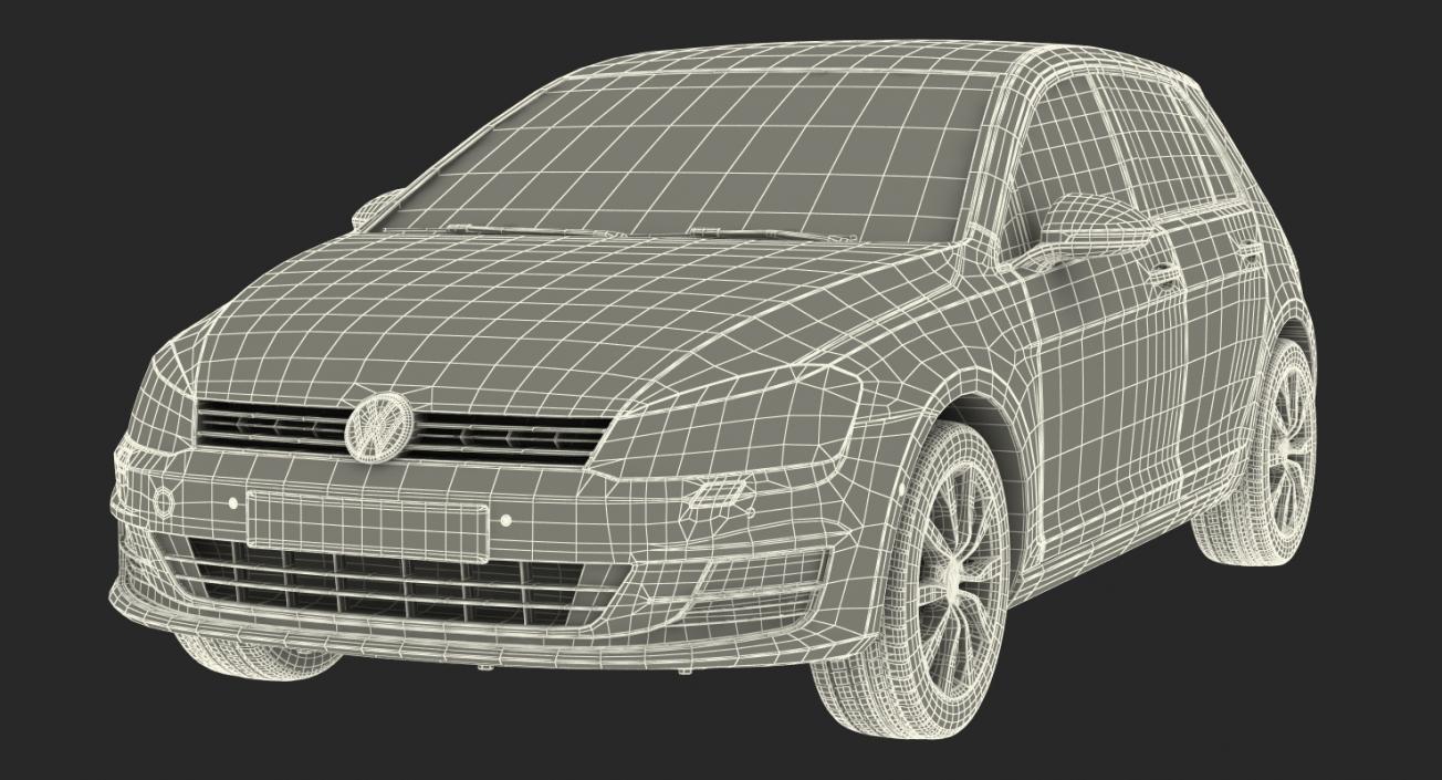 3D model Volkswagen Golf 2017