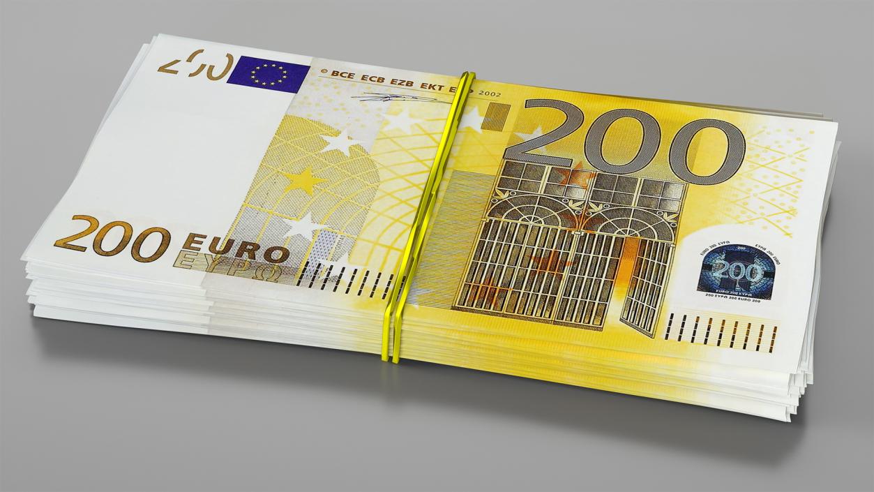 3D Paper Euro Banknotes Collection