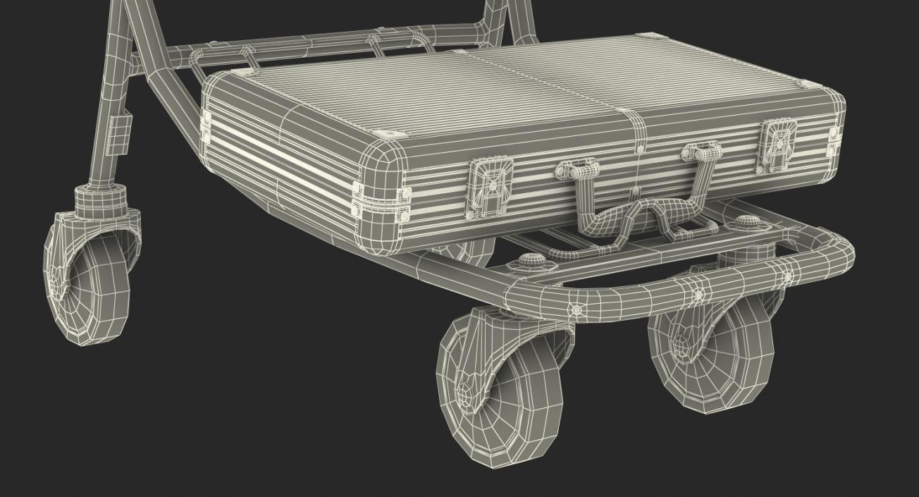 3D Duty Free Airport Luggage Trolley model